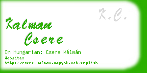 kalman csere business card